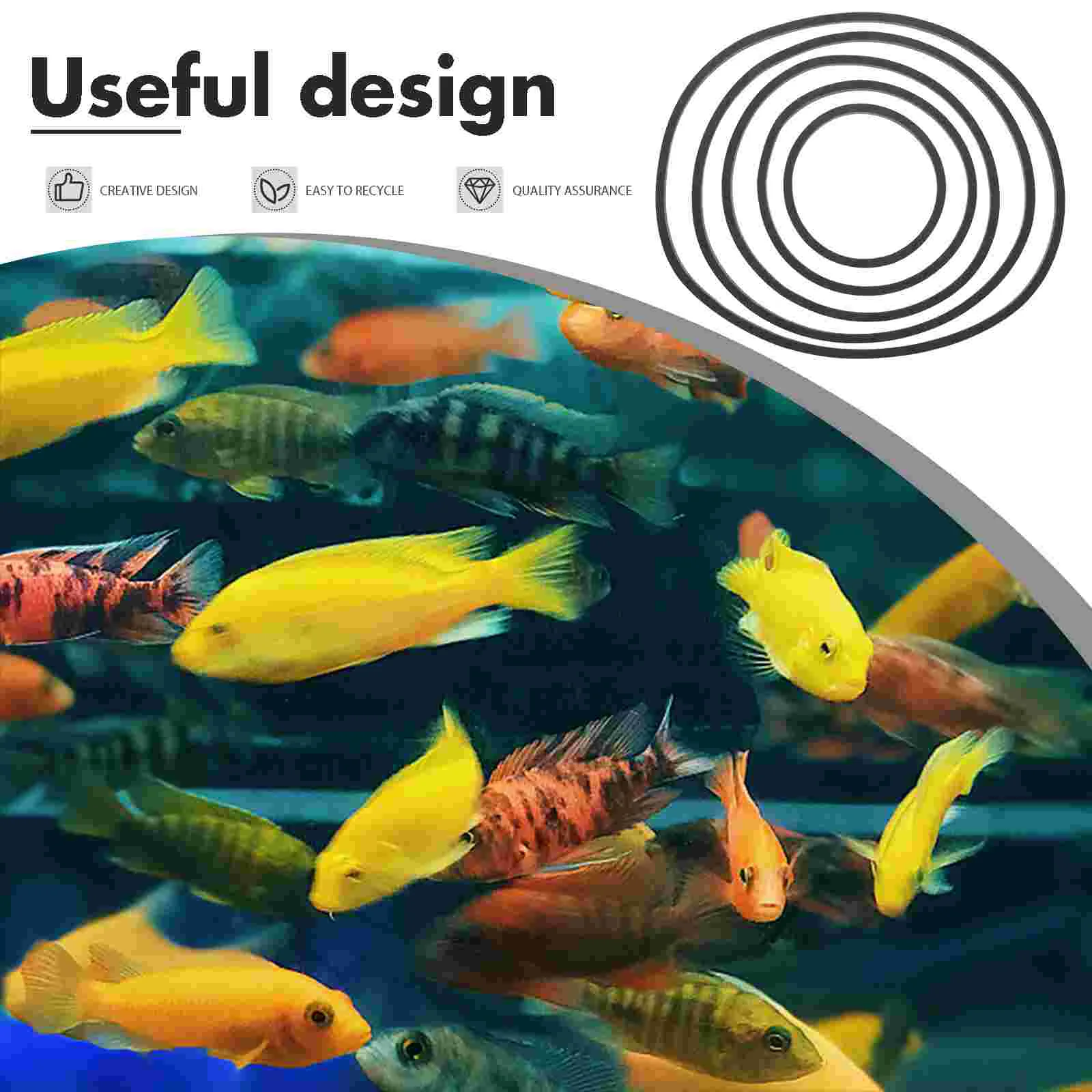 Floating Plant Fence Aquarium Duckweed Rings Fish Feeding Tank Intercepting for Bowl