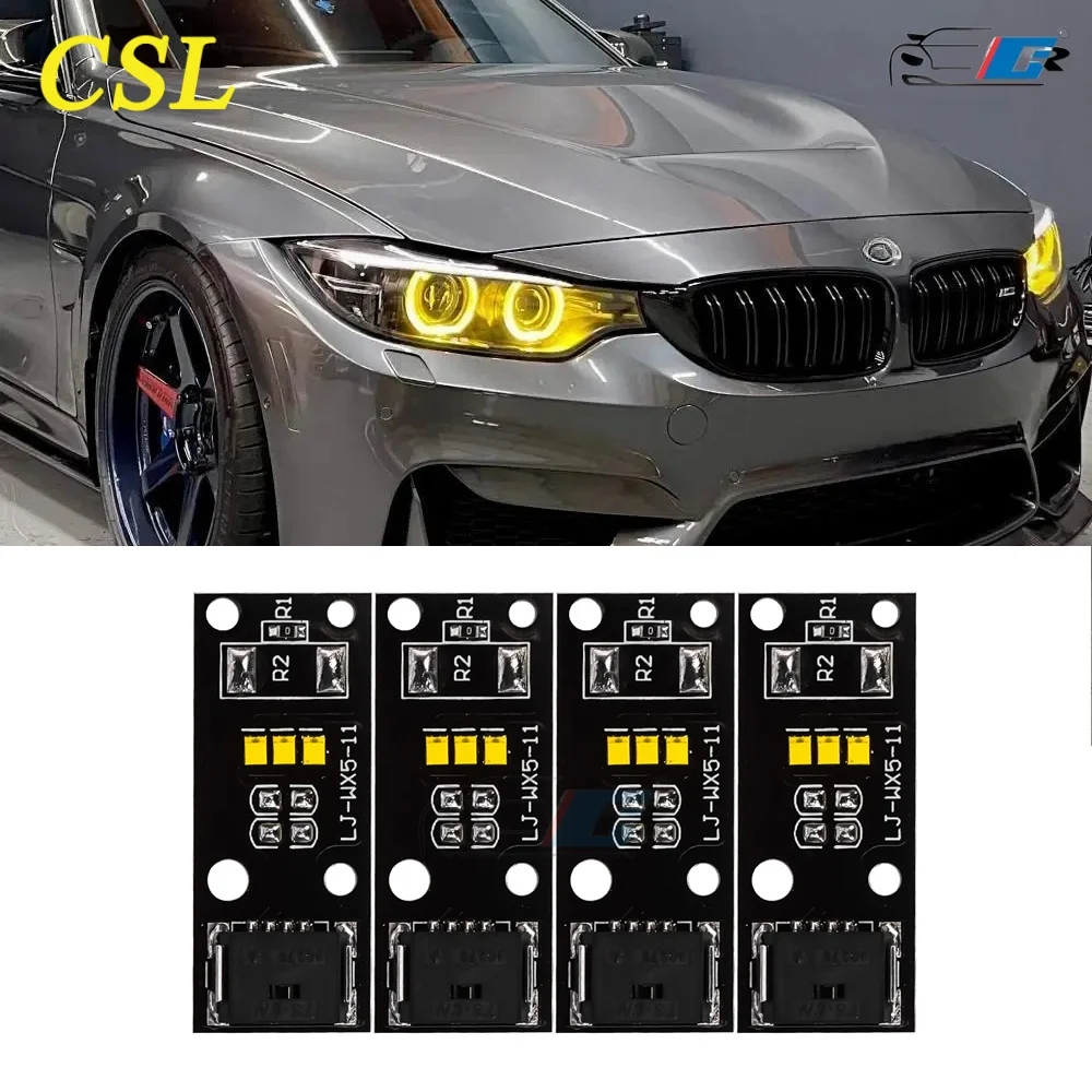 

DeBaoHui Yellow Angel Eyes LED DRL Boards for BMW 4 Series F32 F33 F36 Pre-LCI 2014-2017 LED Headlight Daytime Light