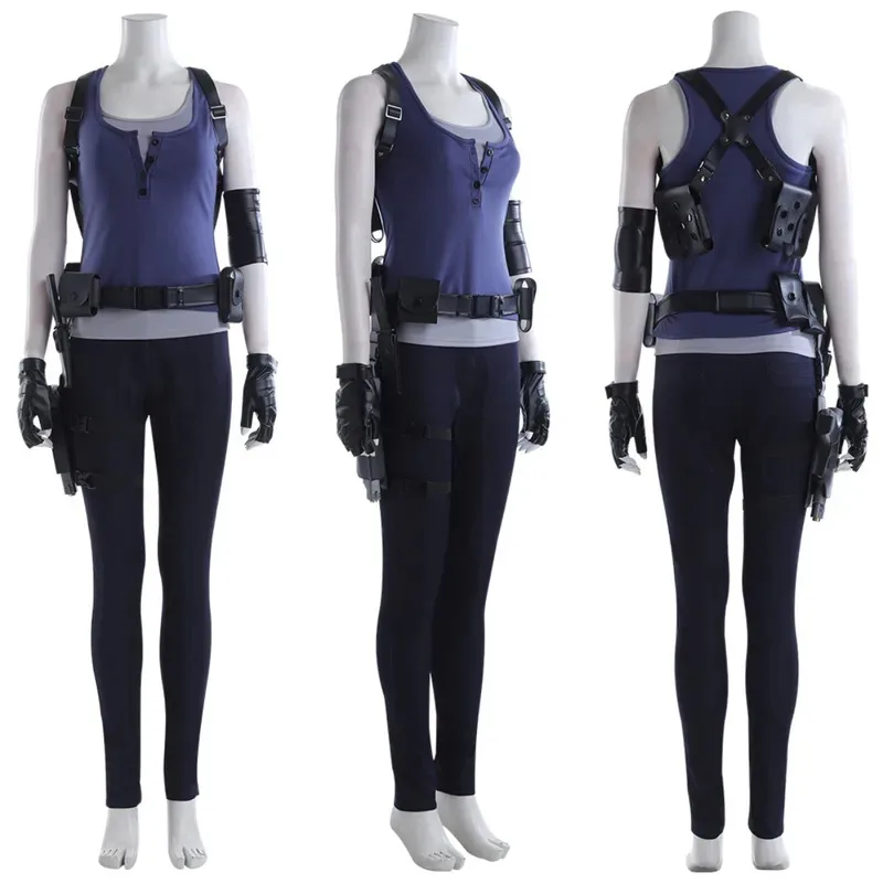 

Game Valentine RE 3 Jill Cosplay Costume Vest Pants Accessories Full Set and Individual Items Are Sold Custom Size ob;8