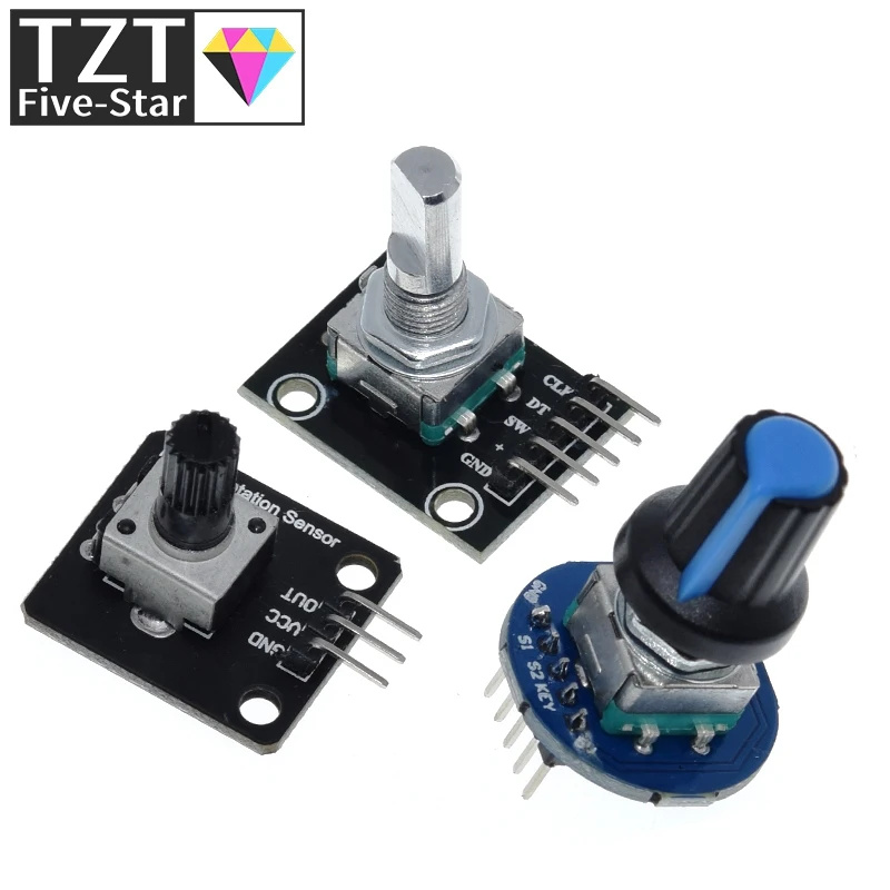 360 Degrees Rotary Encoder Module Rotary Potentiometer Analog Knob Module for Arduino KY-040  RV09 Rotary Encoder EC11 Knob Cap