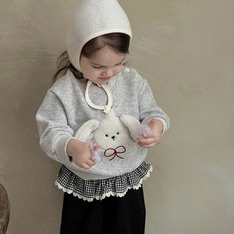 

2025 Autumn New Cartoon 3D Dog Pattern Casual Cute Hoodie for Infants and Young Children