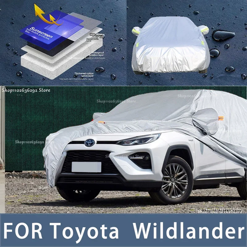 

For Toyota Wildlander Outdoor Protection Full Car Covers Snow Cover Sunshade Waterproof Dustproof Exterior Car accessories