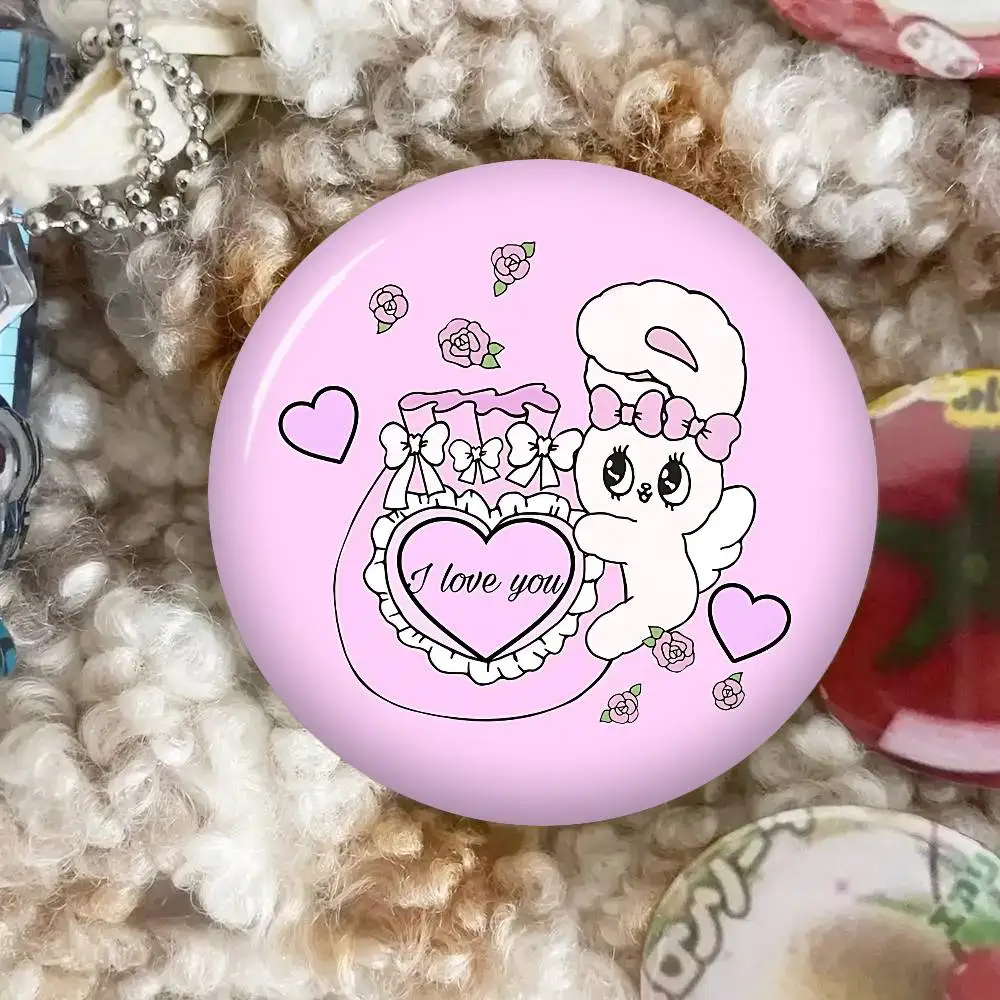 Esther Bunnys cartoon Soft Button Pin Bright Printed Icon Gift For Friends Badge Collar Brooch Lapel Pin Metal