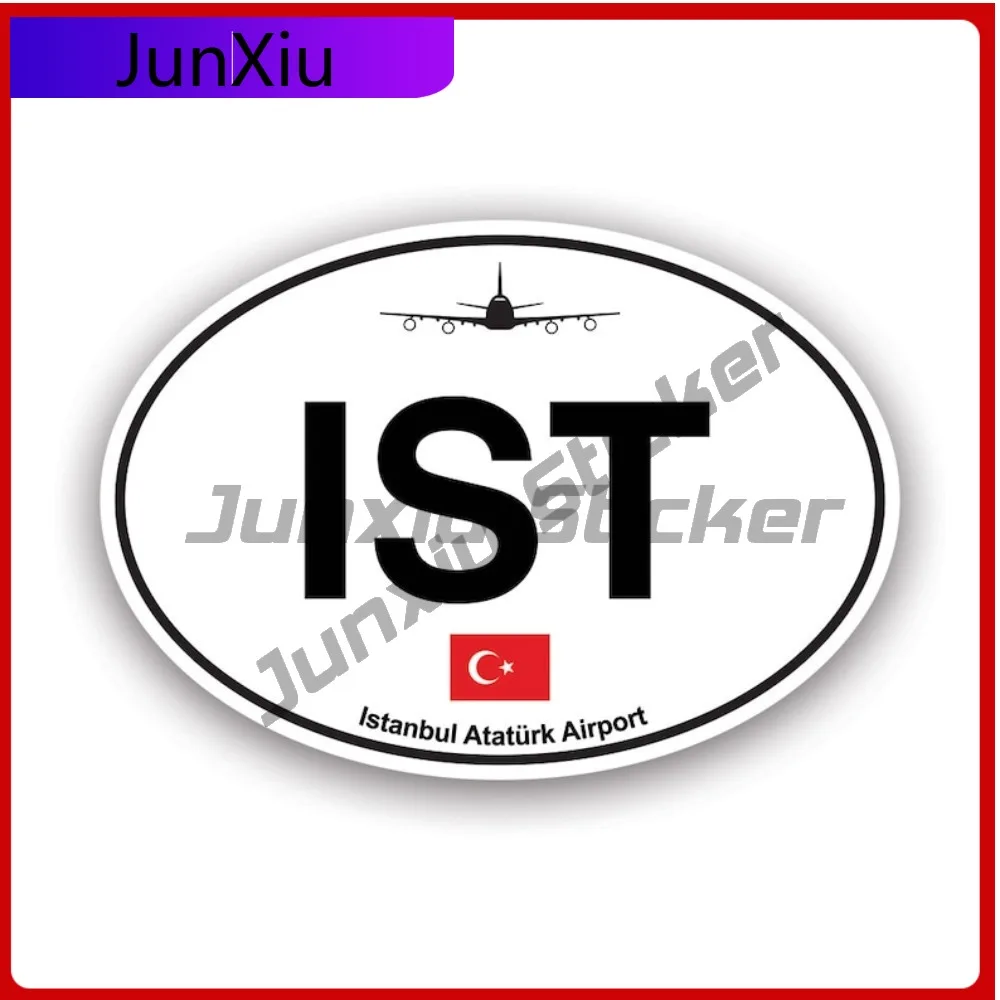 

Istanbul Atatrk Airport Euro Oval Sticker Uv Protected Decals Auto Decor Car Sticker Vinyl Decal Round Sun Protection Waterproof