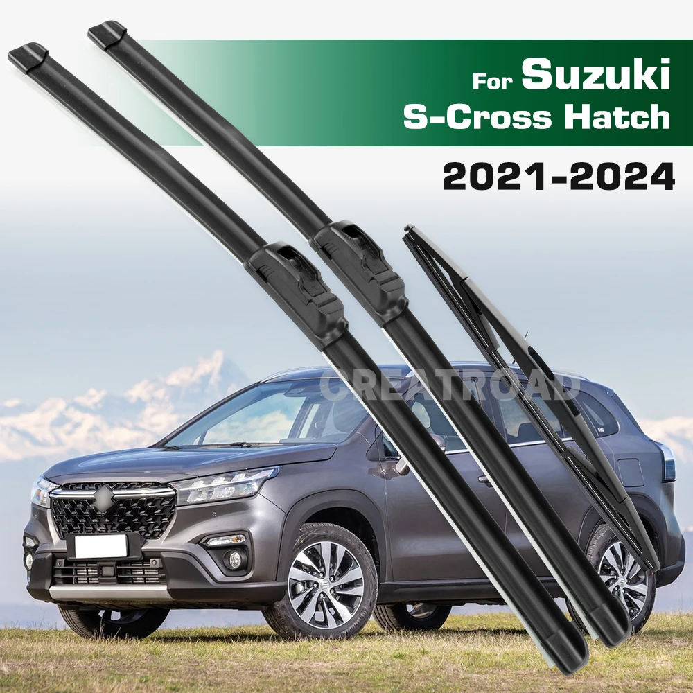 

GREATROAD стеклоочиститель для Suzuki S-Cross Hatch 2021-2024 2022 2023, передние и задние щетки стеклоочистителя, лобовое стекло, щетки для окон