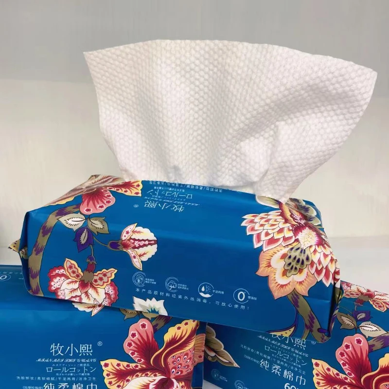 50 Laci 1 Pak Handuk Wajah Sekali Pakai, Pembersih Wajah, Katun Kecantikan, Handuk Lembut, Handuk Wajah Tebal dan Dapat Dilepas