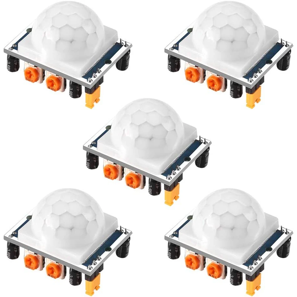 5pcs HC-SR501 Adjustable IR Pyroelectric Infrared PIR Motion Sensor Detector PID Modules for Arduino