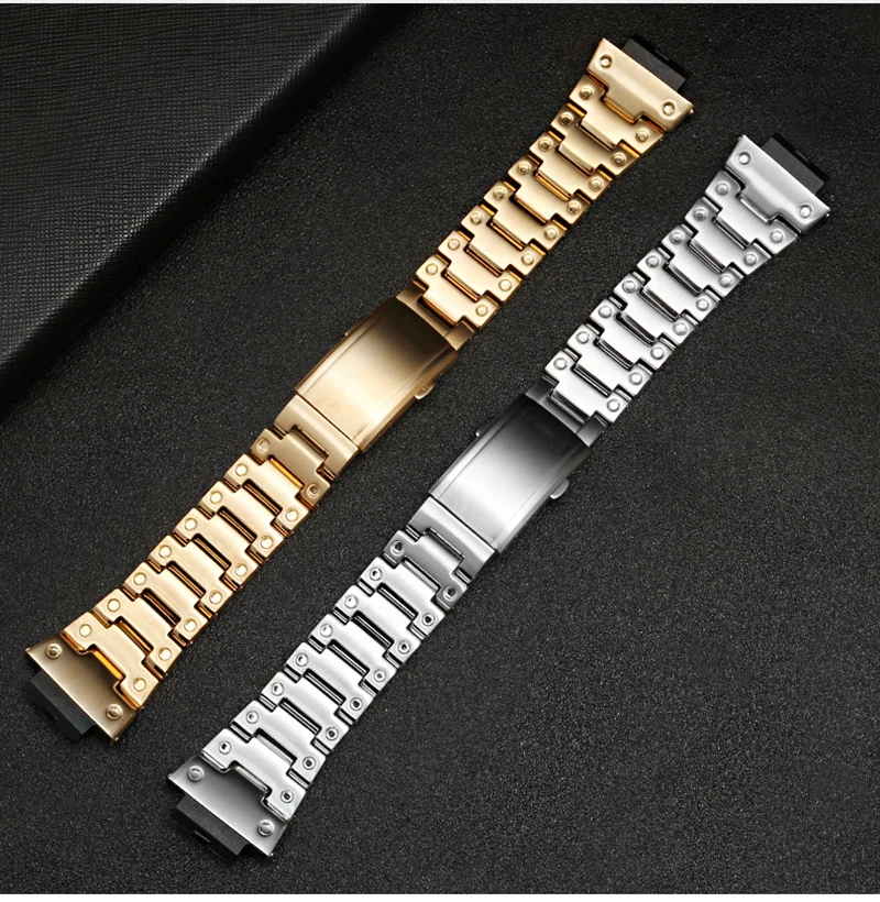 For Casio Watch Modification Men diamond Watch case strap DW5600/5610 GW-M5610 Soild Stainless Steel Watch Set Metal accessories