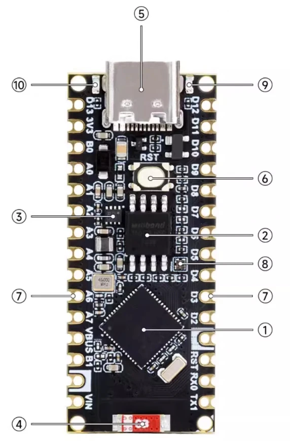 Nano IoT Entwicklungsboard für ES32-S3R8 ES32-S3 WiFi BLE Dual-Core 16MB Flash 8MB PSRAM MicroPython Typ-C – Detail 1