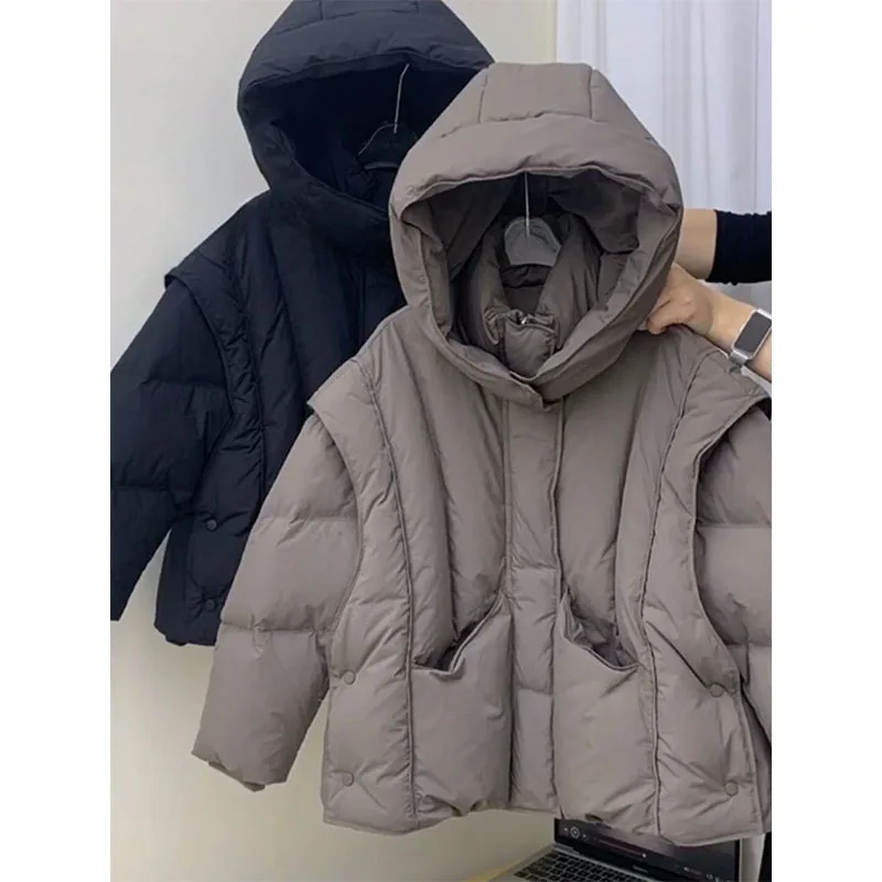

Coat Two-piece Effect Down Cotton Coat New Boys Children Korean Loose Casual Winter Thicken Warm Soft Comfortable