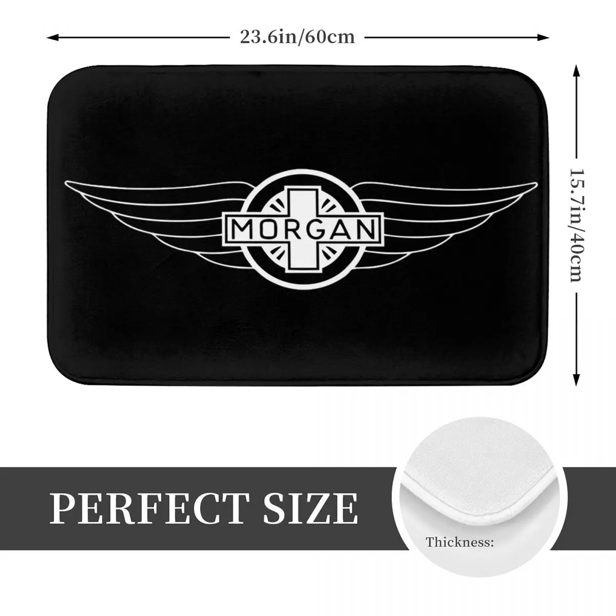 Morgan Motor Car Company Doormat Kitchen Entrance Home Floor Mat Non-slip Carpet Rug for Living room Footpad Mats