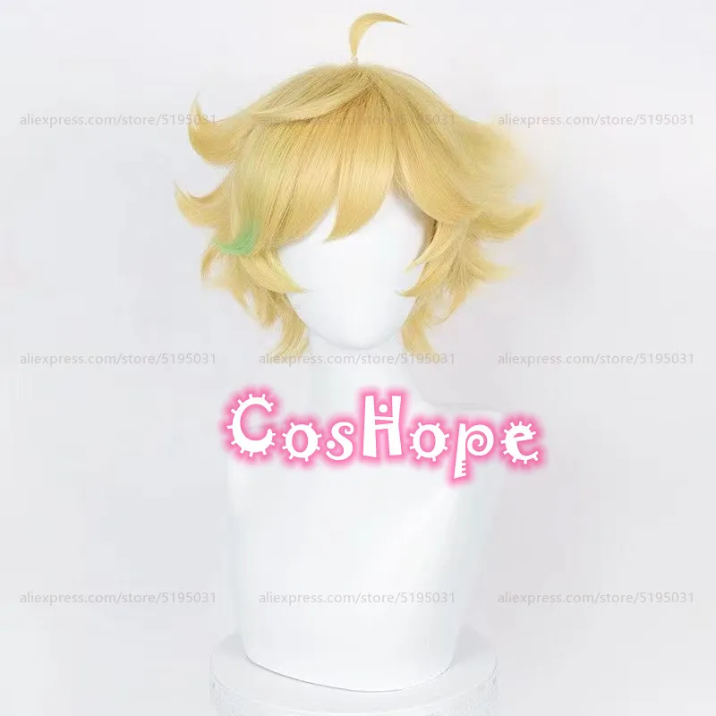 Harukawa Sora Cosplay Wig 30cm Short Golden Wig Cosplay Anime Cosplay Wigs Heat Resistant Synthetic Wig 