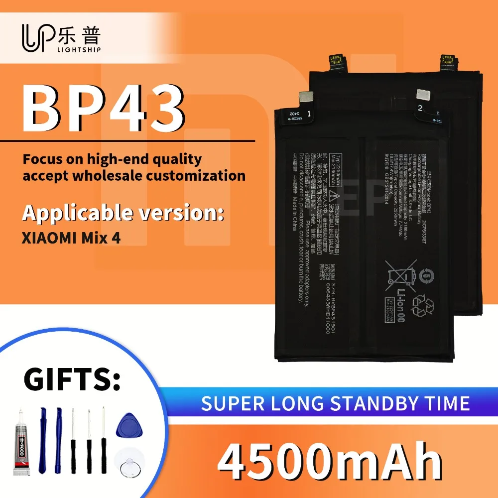 

Original Battery BP43 4500mAh Replacement Battery for xiaomi Mix4 with free tools kit High Quality Original Battery XIAOMI Mix 4
