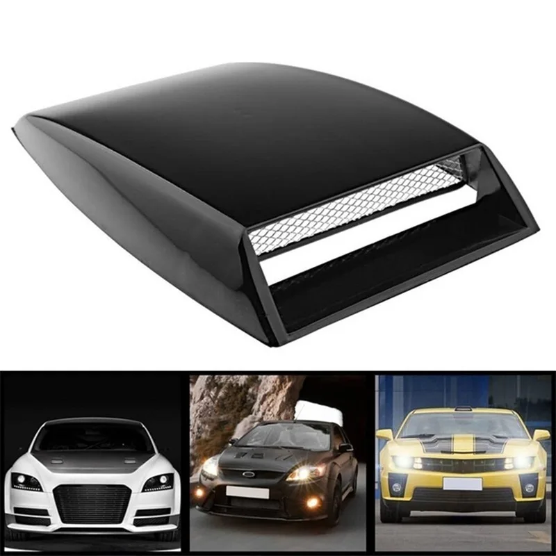 

Universal Car Styling Air Flow Intake Hood Scoop Vent Bonnet Sticker Decorative Covers Center Side Air Outlet Hood Accessories