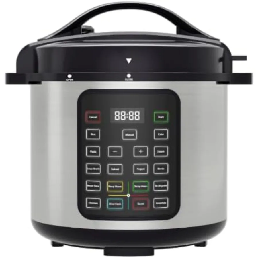 

Многофункциональная электрическая скороварка 9-в-1 с корпусом из нержавеющей стали, черная отделка, большая емкость, быстрое приготовление энергии Effi