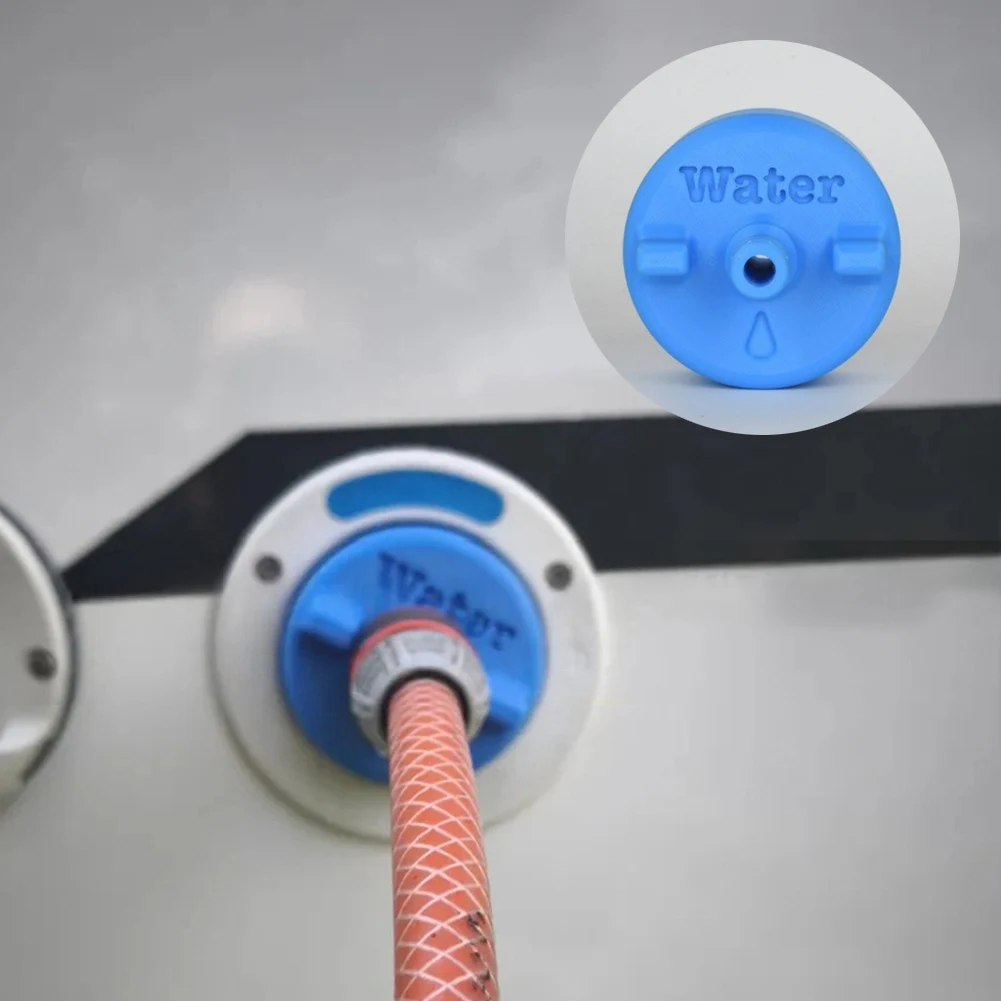 Water Adding Device Adapter for Water Refilling on Boats Trucks Yachts Caravans Trailer Tanks Plastic Cap Secure