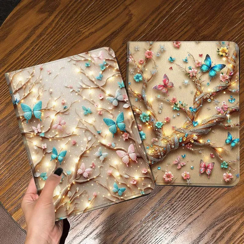 

Butterfly Art Beautiful Gift For iPad Pro Air Mini 2 3 4 5 6 7 6th 7th 10th 11th 10.2 9.7 10.5 11 Foldable Tablet Case