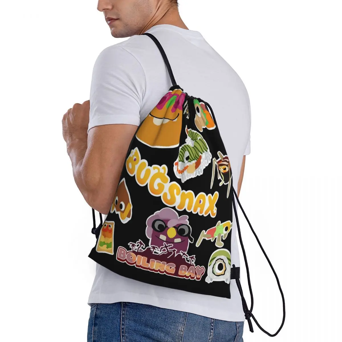 

Рюкзаки Boiling Bay Bugsnax: модные сумки-мешки на шнурке, сумки для обуви, сумки для книг для мужчин и женщин, школьные сумки