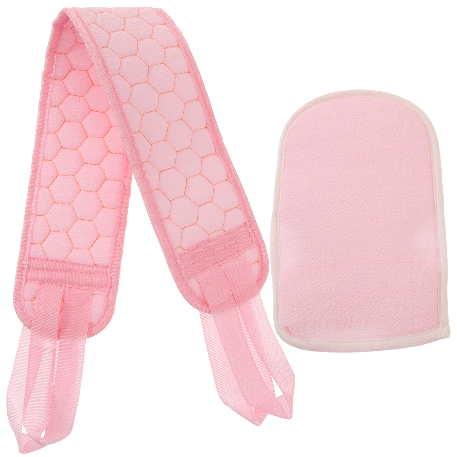 2 Pcs Gloves for Cleaning Bath Towel Exfoliating Strap Spa Wash Pink Shower Bride