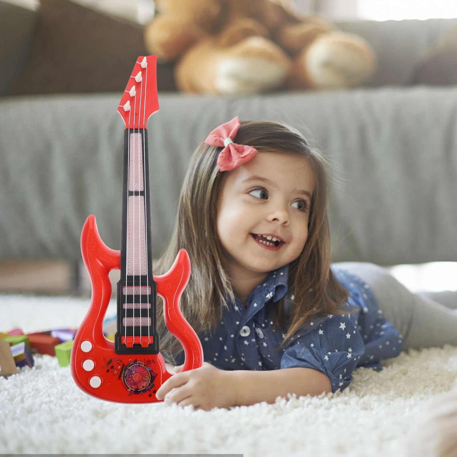 Guitarra eléctrica, ukelele, juguete Musical para principiantes, instrumento de simulación, Mini regalo para niños