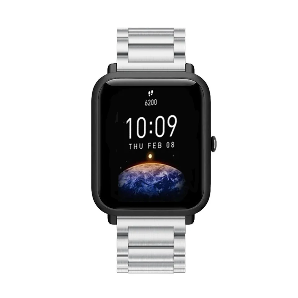 ステンレス製ストラップhuami amazfit bip 3/3pro xiaomiブレスレットamazfit bip/lite bip s/lite金属リストバンド高級コレア用