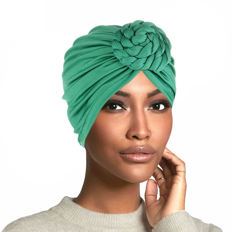 Ramadan Muslim Hijab Caps Solid Color Women Wrap Head Ramadan Soft Elastic Ladies Fashion Indian Turban Bonnet