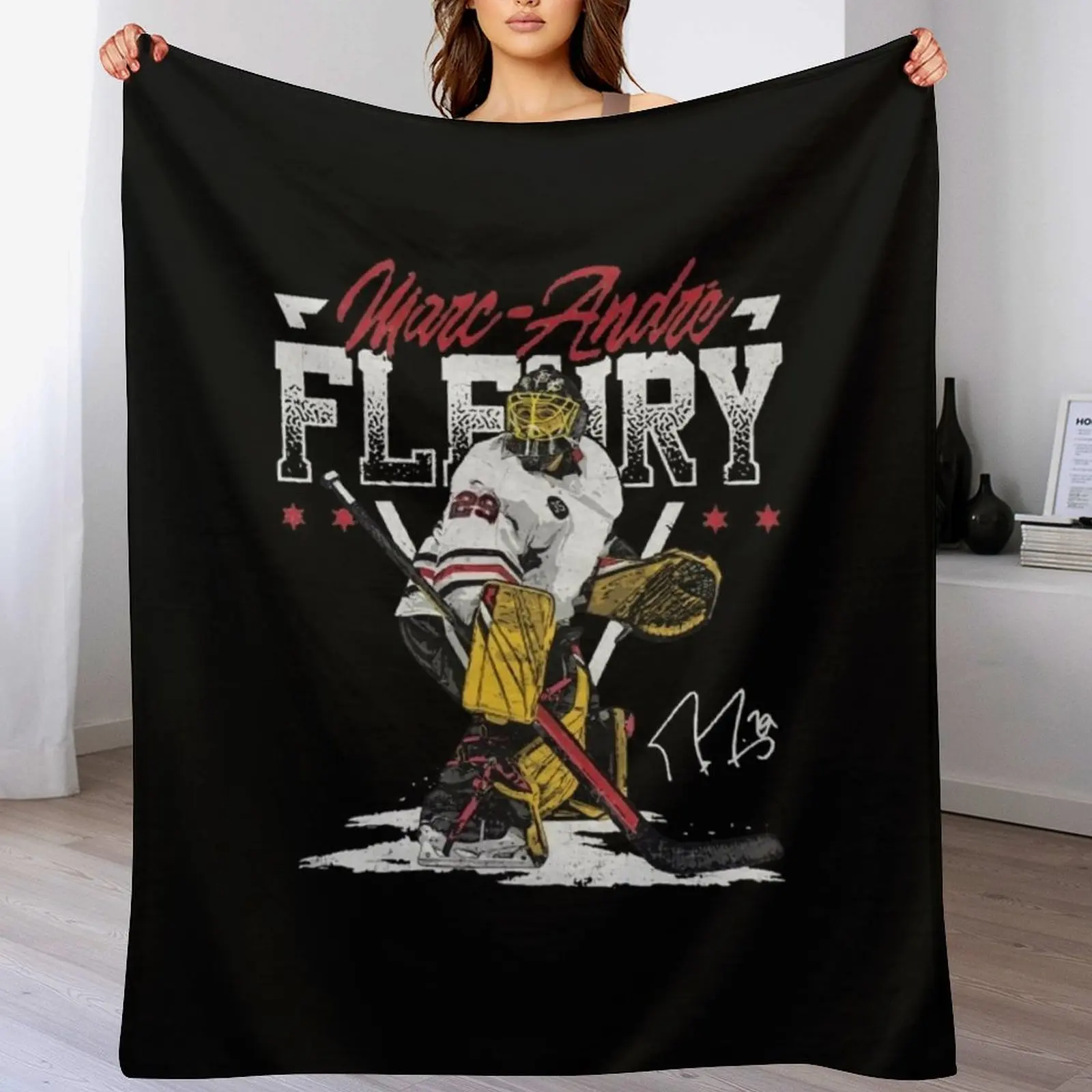 Marc-Andr?? Fleury Throw Blanket wednesday Comforter Blankets