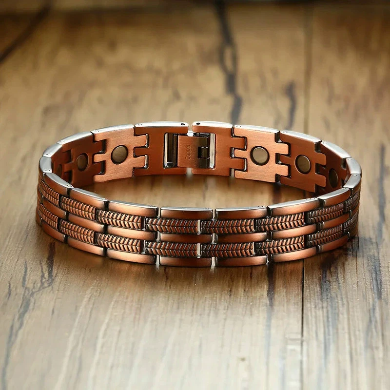 

High Strength Neodymium Magnets Copper Bracelet for Men Pure Copper Bangle Wristband Jewelry Gifts