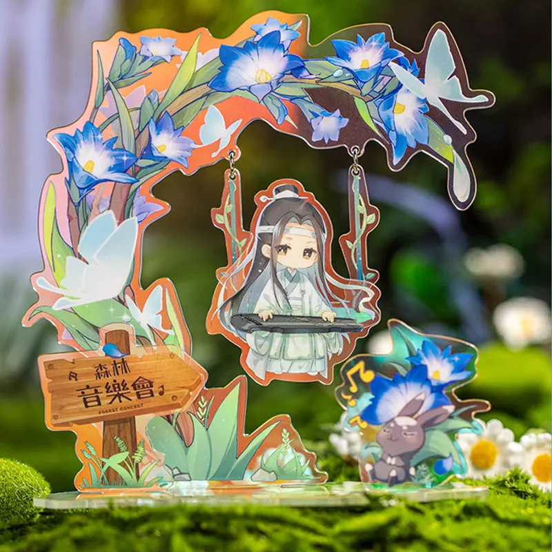 Anime Mo Dao Zu Shi Acrylic Stand Figure Wei Wuxian Lan Wangji Forest Concert Swings Stand Model Toy Gift