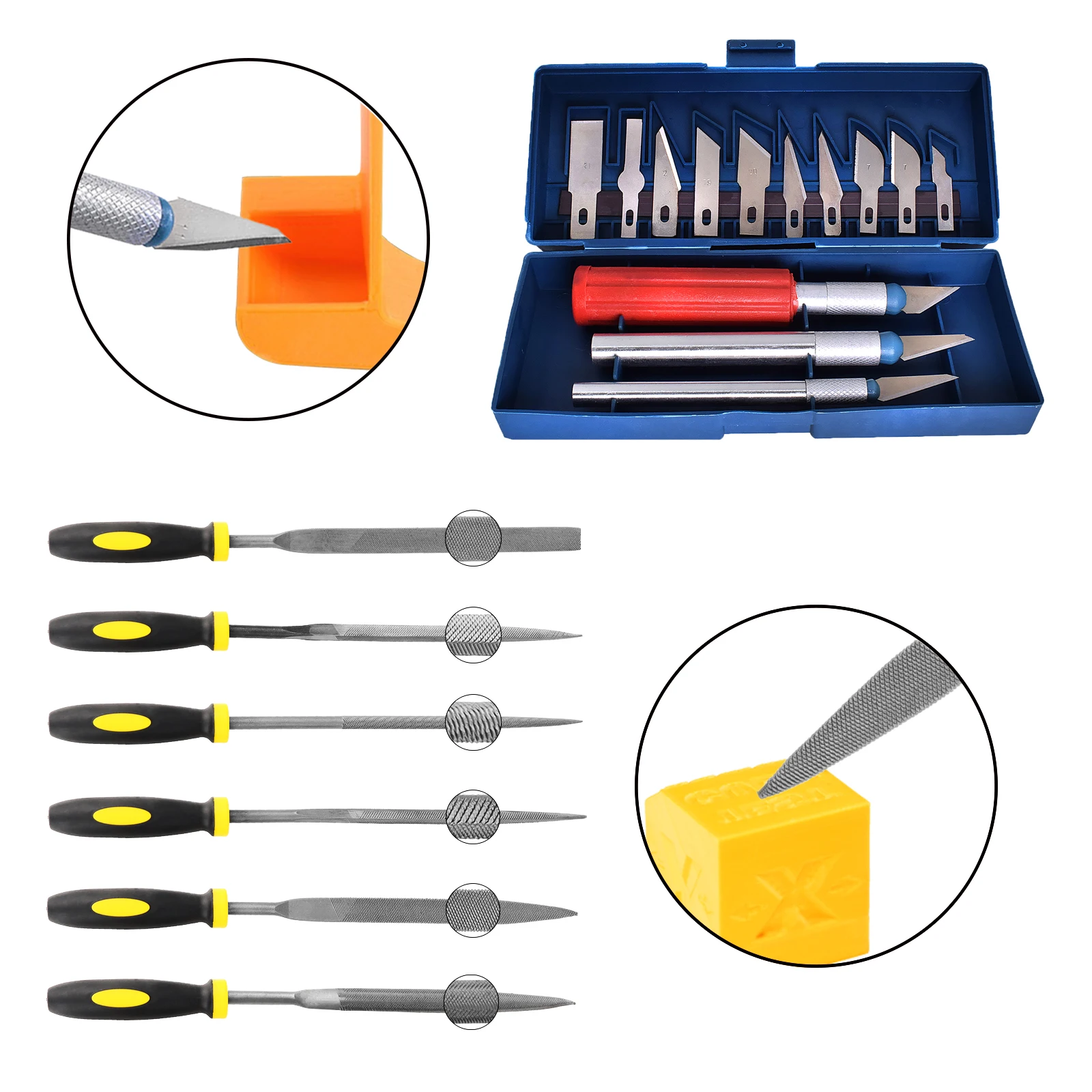 

Deburring Tool Kit Trimming Knife Edge Cutter Files 3D Printer Parts Wrench Cleaner Needle for Nozzle Scraper Cutting Wire Cable