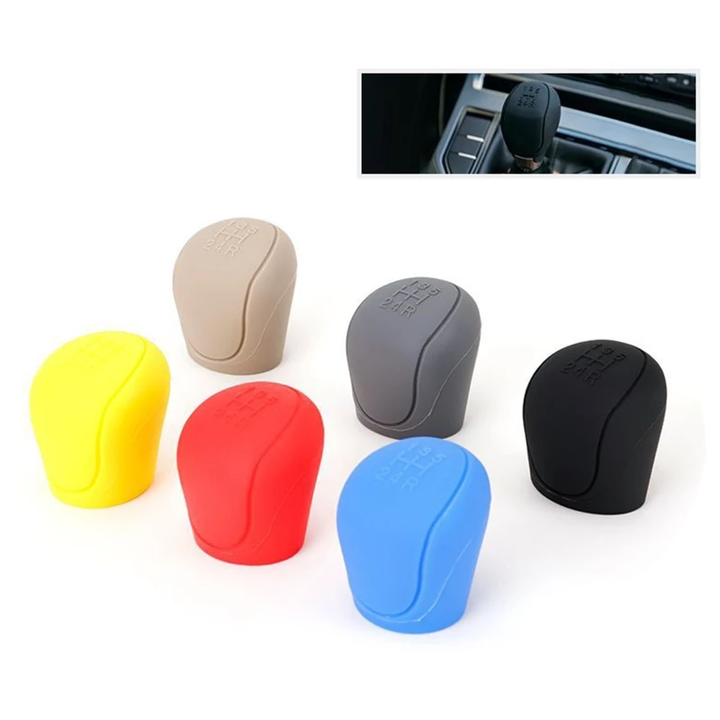 Wear-resistant Gear Rod Cover Handbrake Silicone Car Gear for Head Shift Knob Co