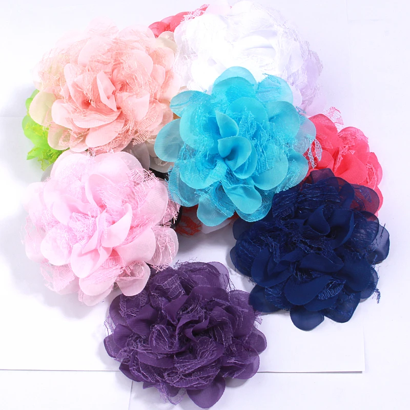 120Pcs 11cm Handmade Satin Small Rose Fabric Artificial Flower For DIY Headwear Accessories Wedding Dress Clothing Decor