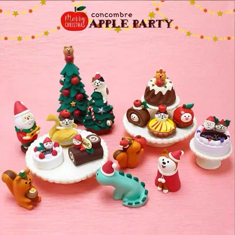 Zakka Janpanese Figures Christmas Creative Exquisite Matte Christmas Resin Small Decoration Swan Puff Ukulele Sled Sofa Reindeer