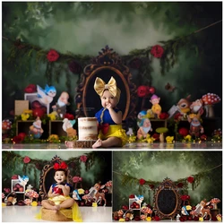 Wonderland Tea Party Photo Background Princess Girl Birthday Cake Smash Photography fondale Kids Portrait Photo Studio puntelli