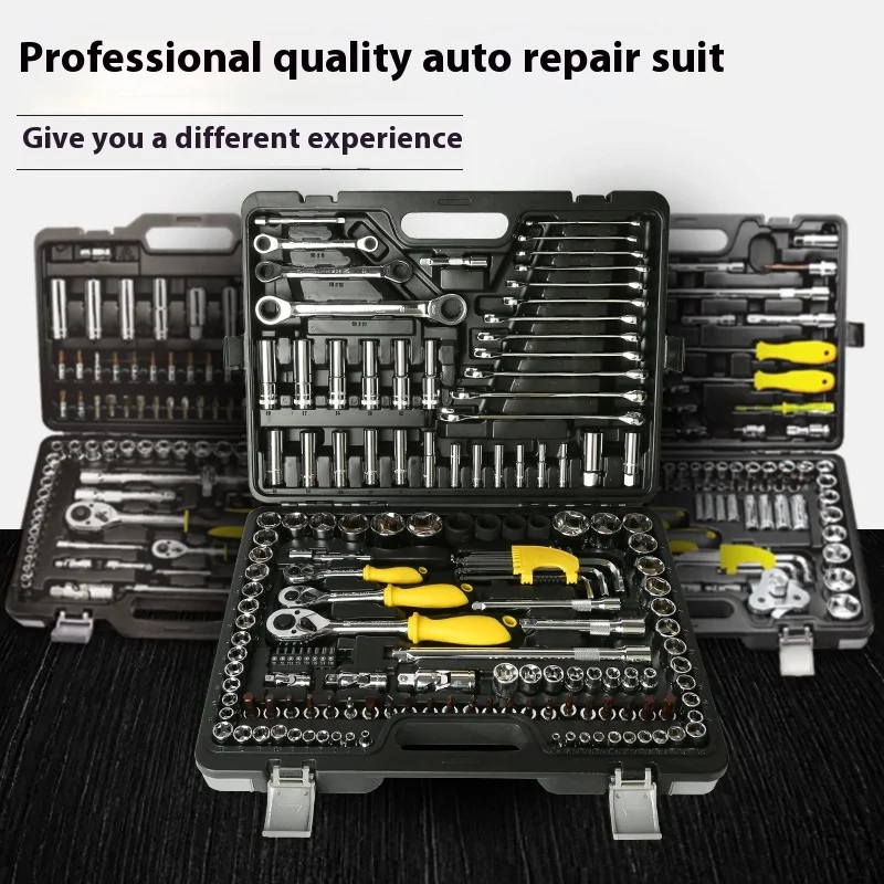 150 Pieces Of 6.3+10+12.5mm Series Metric And Imperial Socket Ratchet Set Professional Automotive Repair Tool Kit