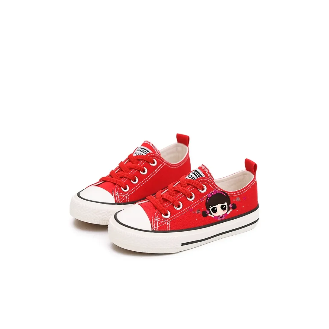

Girls Canvas Shoes Kidsren's Flats 2025 Spring & Fall New Cartoon Cloth Shoes Little Girls Casual Shoes Small and Medium-Sized Kidsren's Shoes
