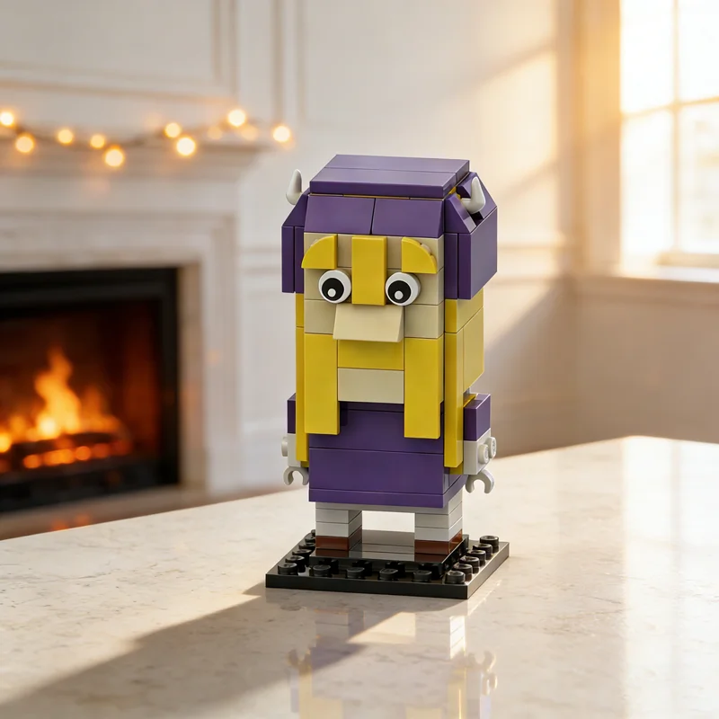 

104pcs MOC Brickheadz Viktor The Viking Mascot Model Toys Building Blocks Architecture Festival Gifts DIY Creative Idea