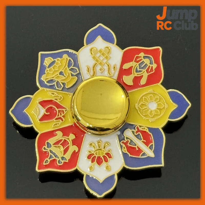 

Eight Auspicious Symbols Metal Fidget Spinner New Chinese Style Design Hypnotic Hand Spinner for Anxiety Relief and Focus