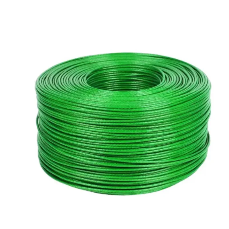 

100M Green PVC Coated Steel Wire Rope 2mm for Clothesline Greenhouse Grape Rack Shed