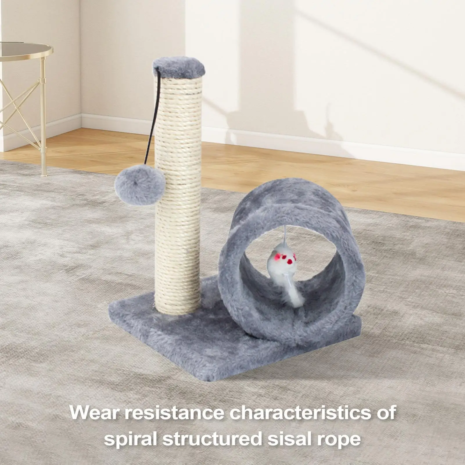 

Tall Cat Scratching Post Indoor Kitten Scratch Pillar Elevated Interactive Cat Scratching Post For Exercise Stress Relaxation