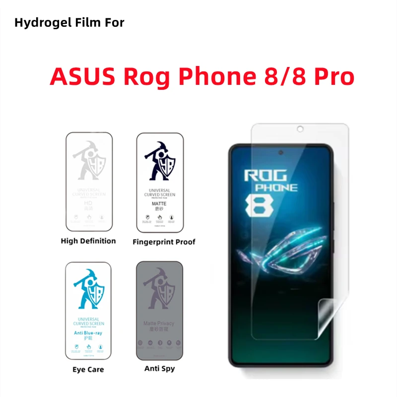 2 шт. HD гидрогелевая пленка для ASUS Rog Phone 8 Pro, матовая защитная пленка для экрана для ASUS Rog Phone 8/8pro, матовая, полное покрытие, защита 2 шт. HD гидрогелевая пленка для ASUS Rog Phone 8 Pro, матовая защитная пленка для экрана для ASUS Rog Phone 8/8pro, матовая, полное покрытие, защита