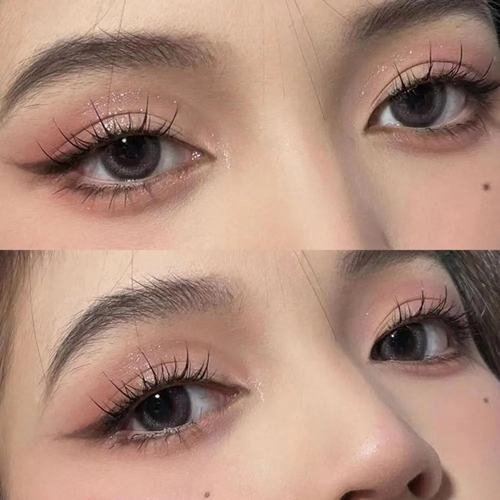 5 Pairs Of Transparent Stem Wavy Eyelash Extensions Apply, Eye Looking, Natural Easy To - Appearance Enhancing Reusable