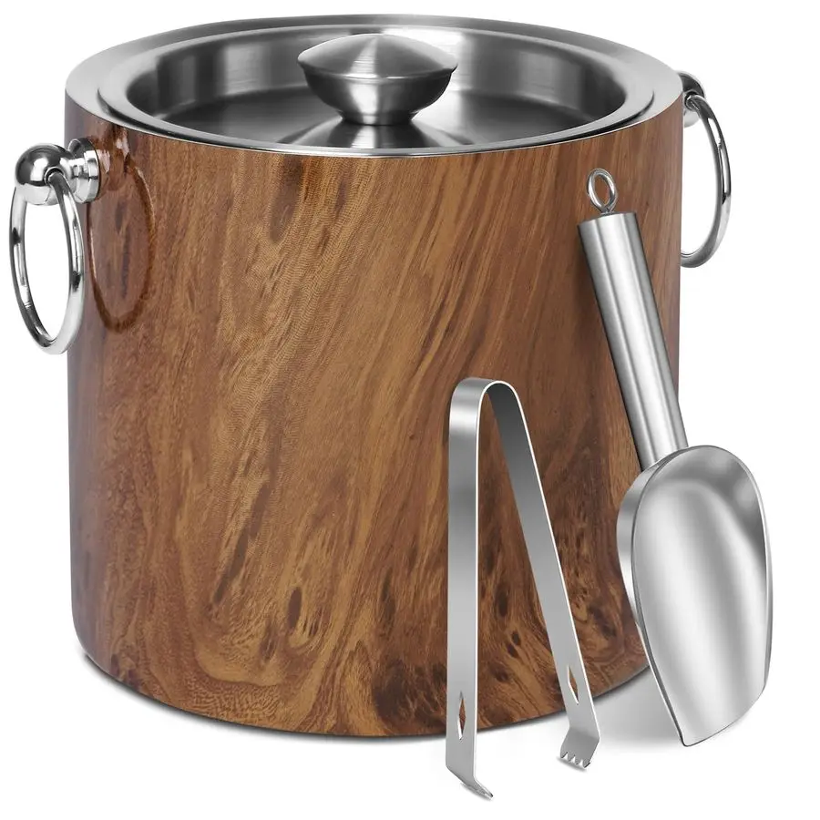 

Bucket with Lid amp Tong Well Made Insulated Stainless Steel Keep Ice Frozen Longer Ideal for Cocktail Bar, Parties, Chilling Wi