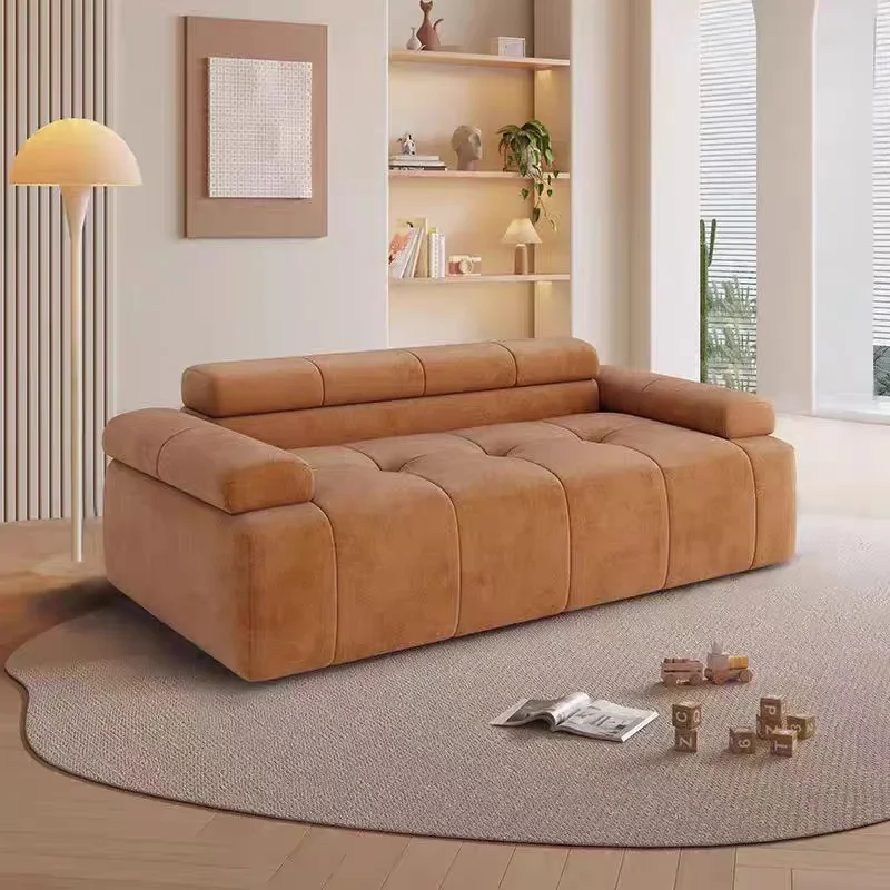 

Luxury modern home living room furniture comfortable oversized fluffy modular combination sofa set convertible cushion