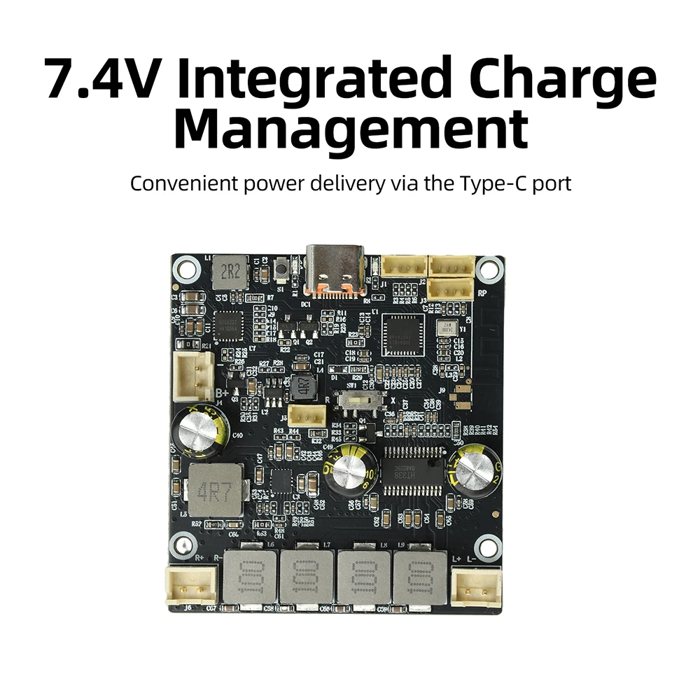 DC 6,6V-8,4V 2 X 25W Verstärkerplatine Digitaler Stereo-Audioverstärker für App-basierte Klanganpassung – Detail 4