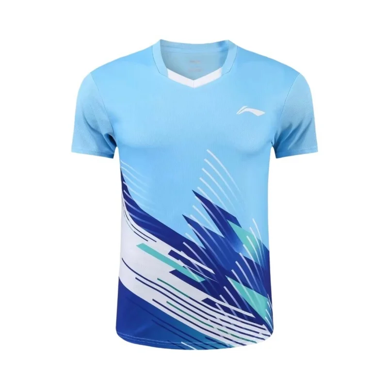 Summer Tshirt Sport Man Badminton Jersey Short Sleeve T-Shirt Men Quick Drying Professional Competition Uniform Sports T-Shirt