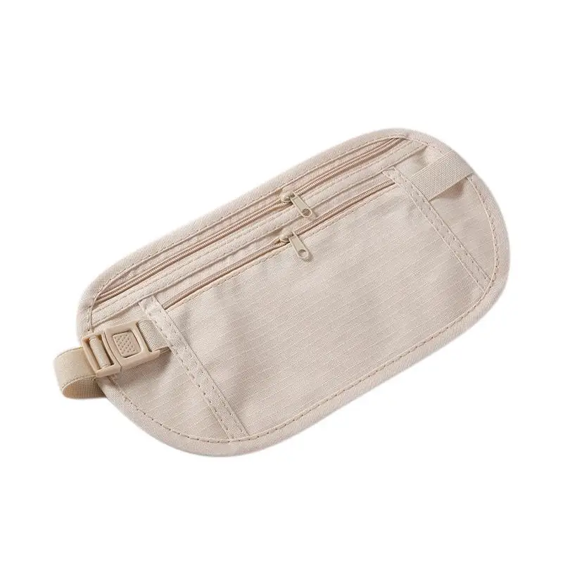 Invisible Anti-Theft Waist Pouch Portable Close-Fit Passport Belt Bag Lightweight Travel Sports Security Pouch for Men Women