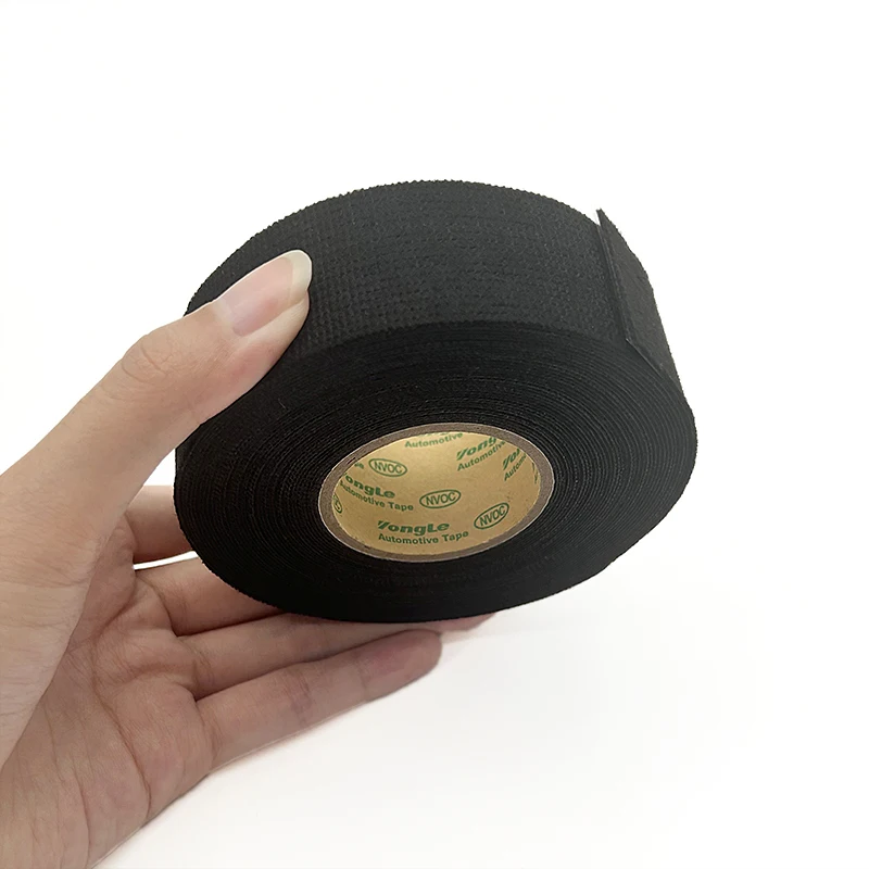 Width 9/19/25/32mm*15M Electrical Heat Resistant Harness Tape Black Insulation Automotive Wiring Protection Fabric Cloth Tape