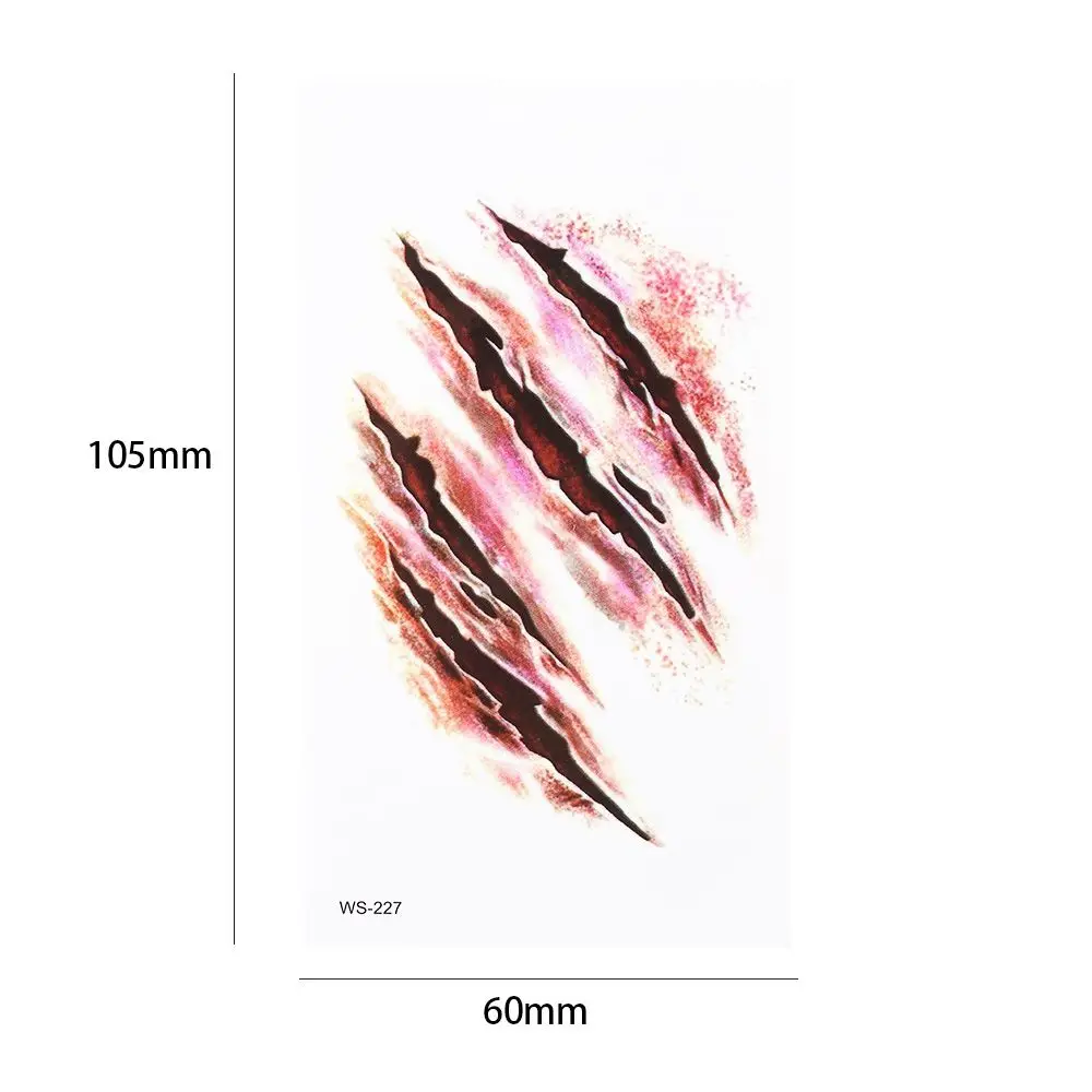 المتاح للجنسين حزب الوجه الجسم الفن الجلد الديكور هالوين لصاقات وشم الرعب ندبة وهمية الوشم الوشم المؤقت