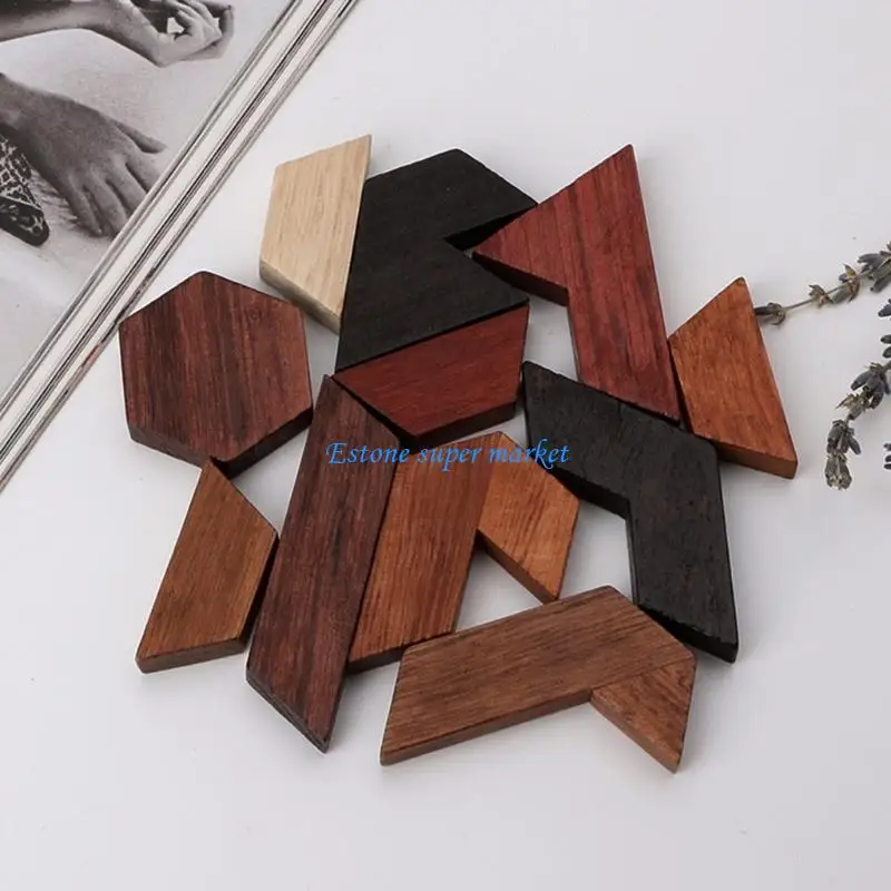 

090B 3D Chinese Wooden Puzzle Game Chexagon Model Teaser Building Blocks